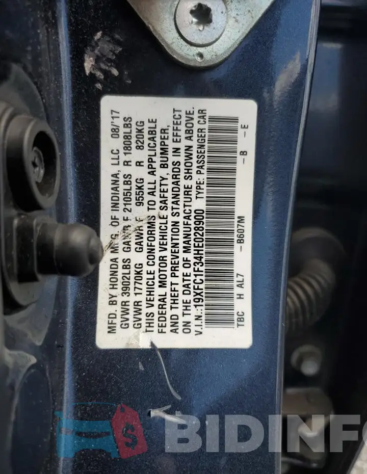 19XFC1F34HE028900 Photo# 12
