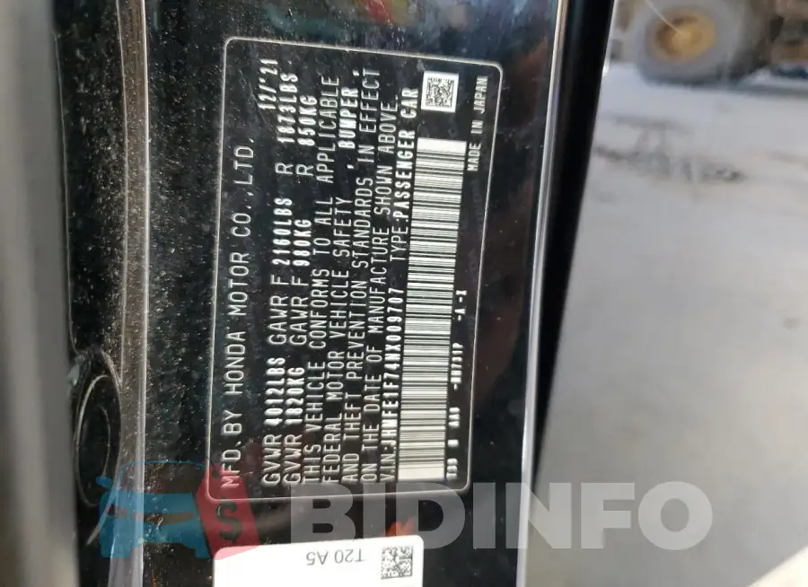 JHMFE1F74NX009707 Photo# 12