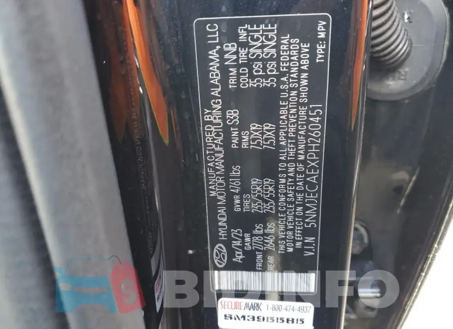 5NMJECAEXPH260451 Photo# 12