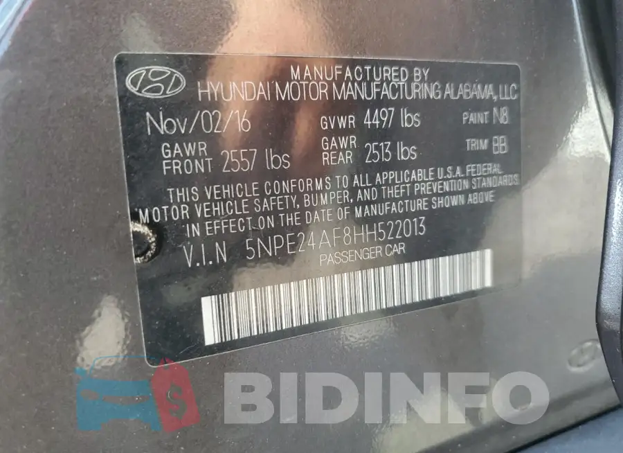 5NPE24AF8HH522013 Photo# 12