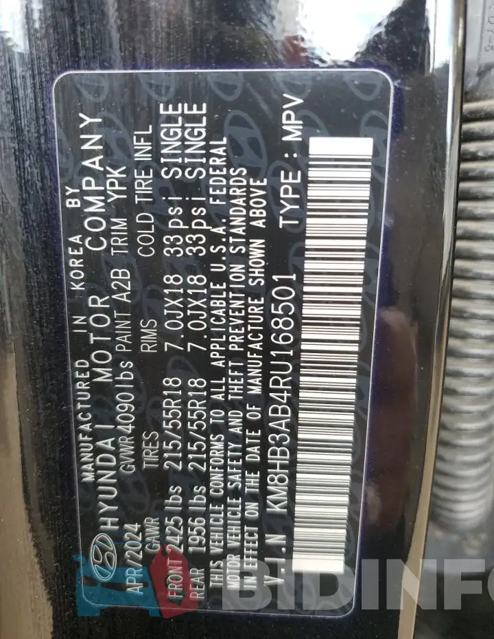 KM8HB3AB4RU168501 Photo# 14