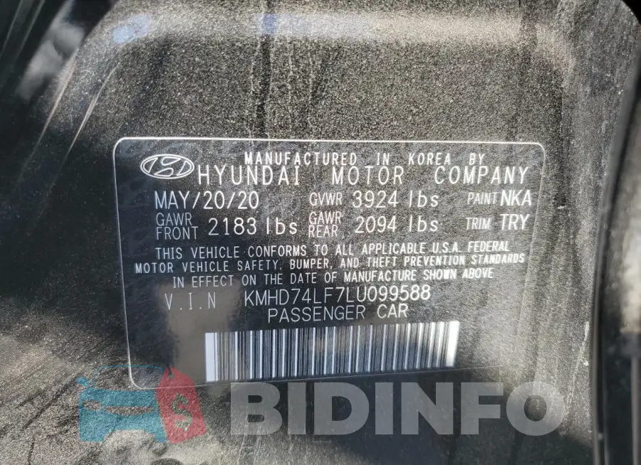 KMHD74LF7LU099588 Photo# 12