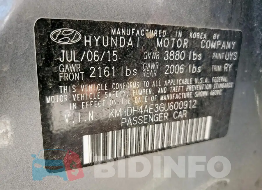 KMHDH4AE3GU600912 Photo# 13