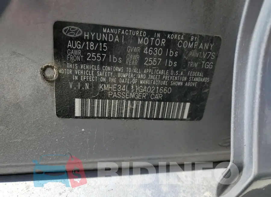 KMHE34L11GA021660 Photo# 12