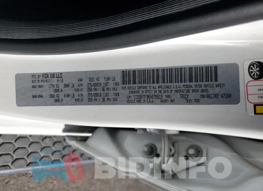 1C6SRFMT9KN578519 Photo# 12