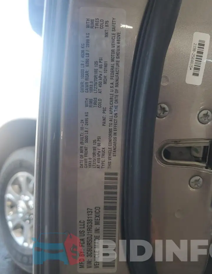 3C6UR5DJ1RG381137 Photo# 13