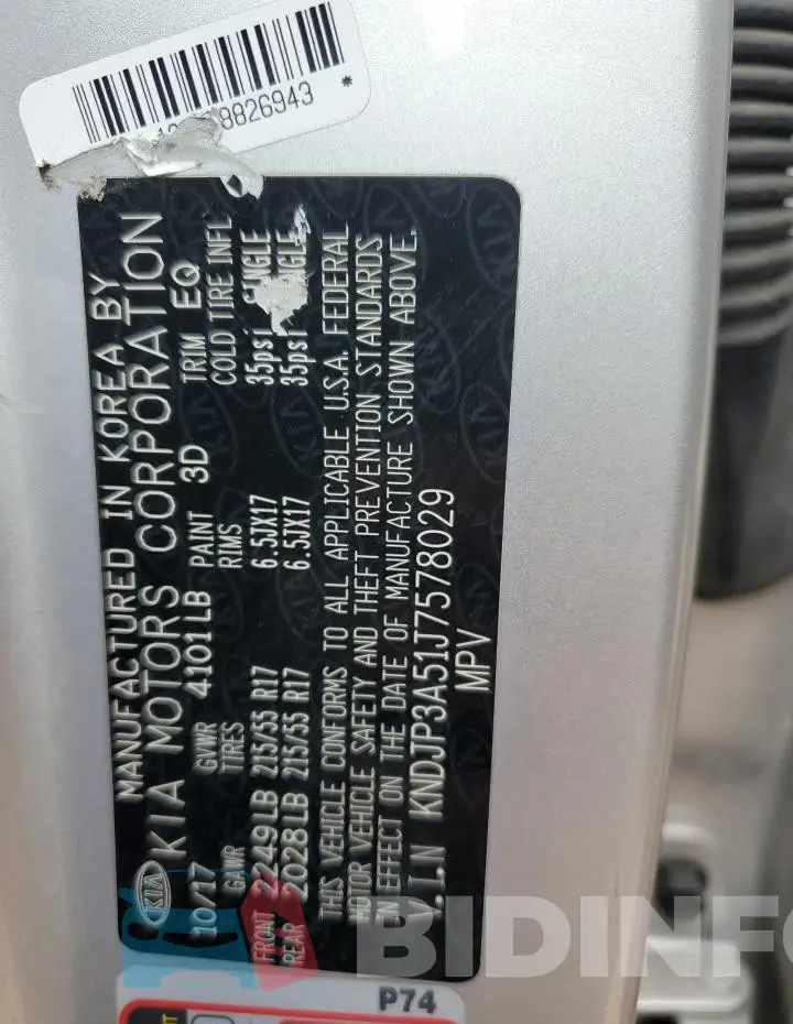 KNDJP3A51J7578029 Photo# 12