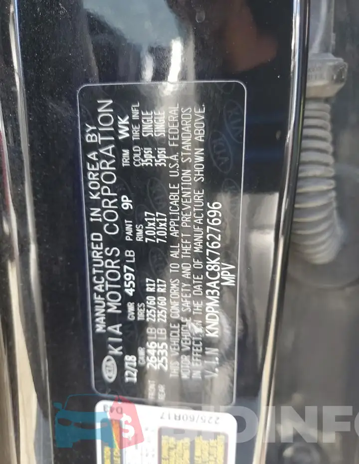 KNDPM3AC8K7627696 Photo# 13