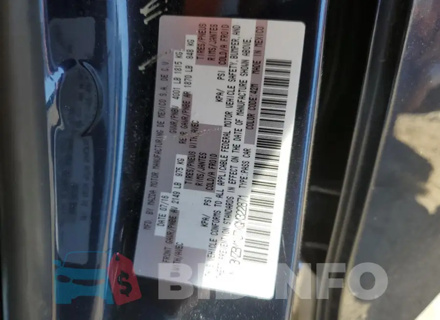 3MZBM1U7XGM322871 Photo# 12
