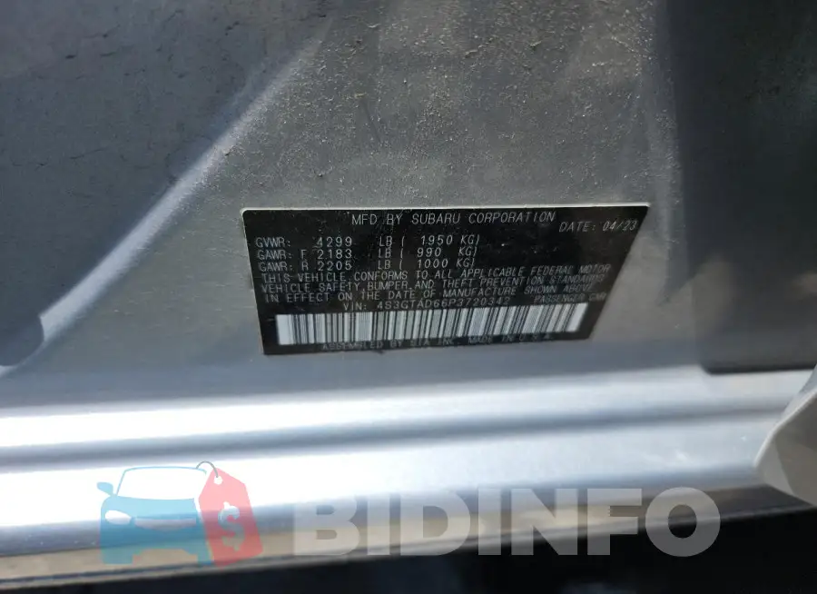 4S3GTAD66P3720342 Photo# 14