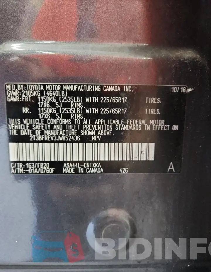 2T3BFREV3JW852436 Photo# 13