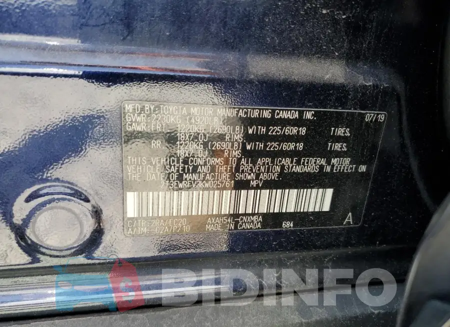 2T3EWRFV3KW025761 Photo# 13
