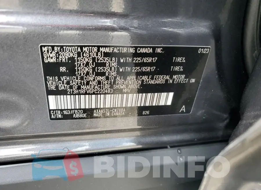 2T3H1RFV6PC220483 Photo# 13