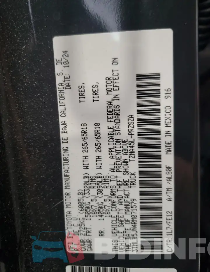 3TMLB5JN4RM071579 Photo# 12