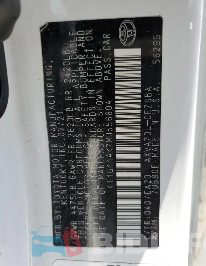 4T1G11AK7MU556804 Photo# 12