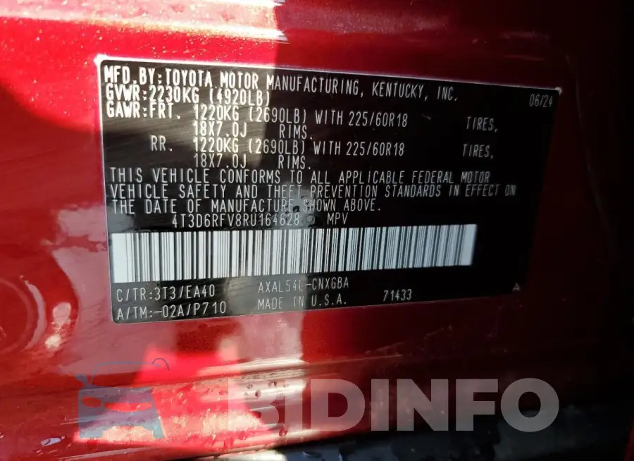 4T3D6RFV8RU164628 Photo# 13