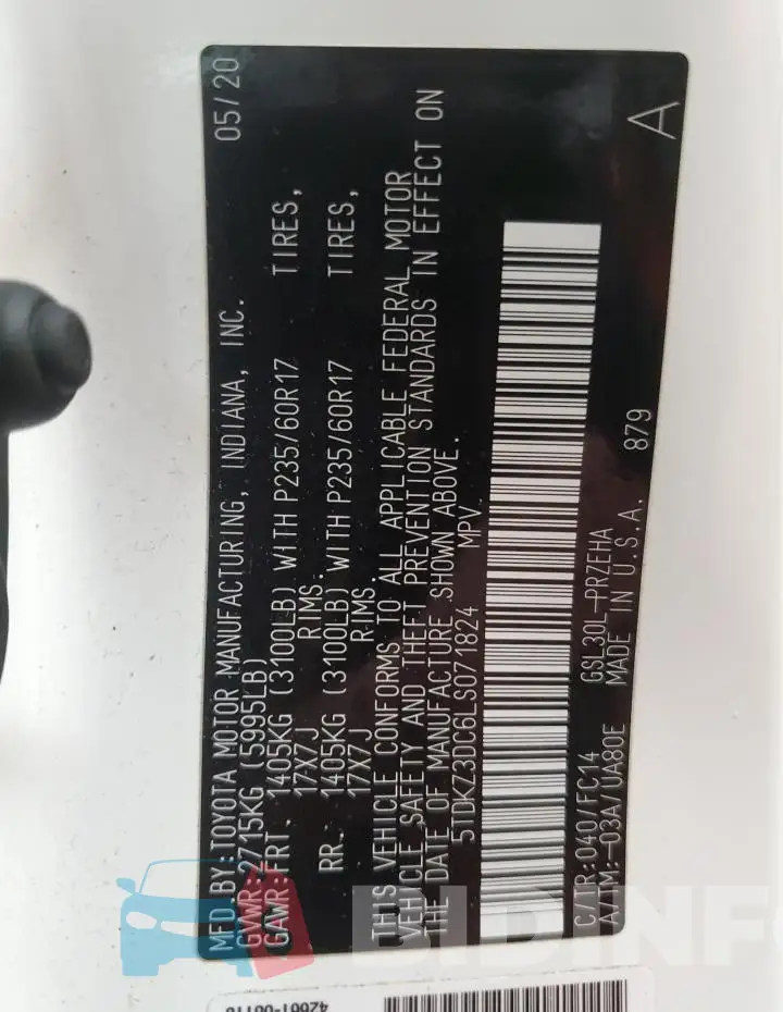 5TDKZ3DC6LS071824 Photo# 14