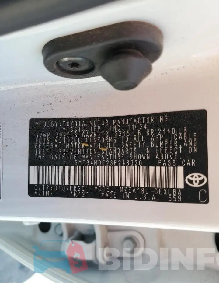 5YFB4MDE2SP248320 Photo# 12