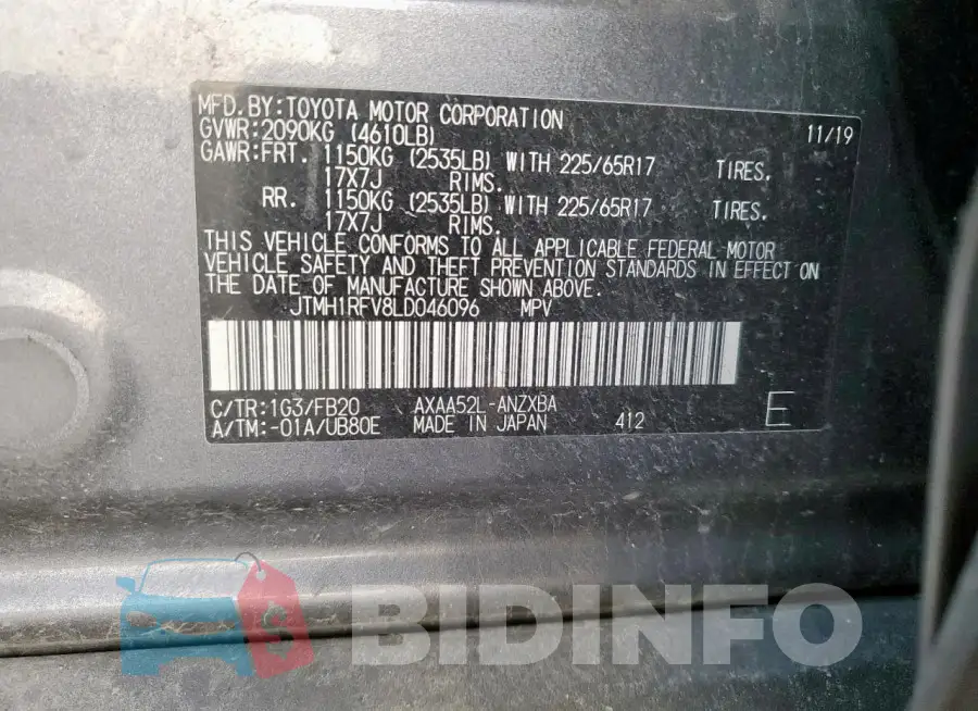 JTMH1RFV8LD046096 Photo# 13