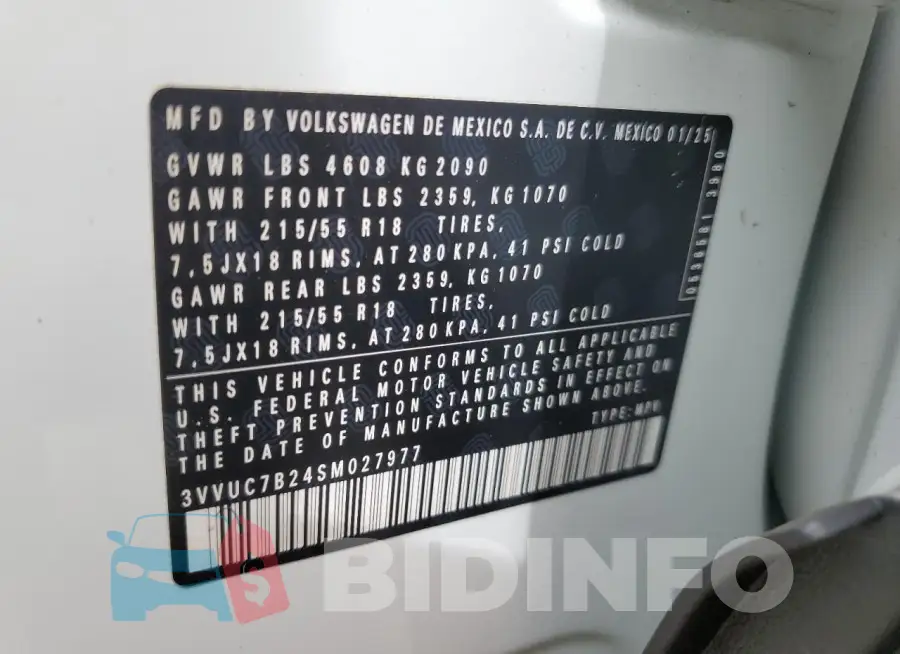 3VVUC7B24SM027977 Photo# 12