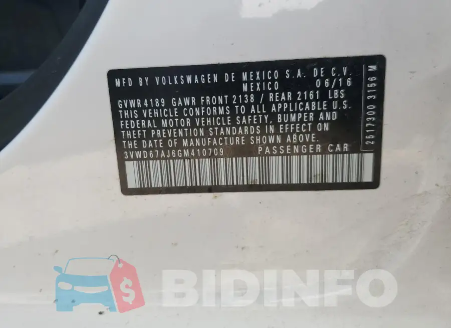 3VWD67AJ6GM410709 Photo# 12