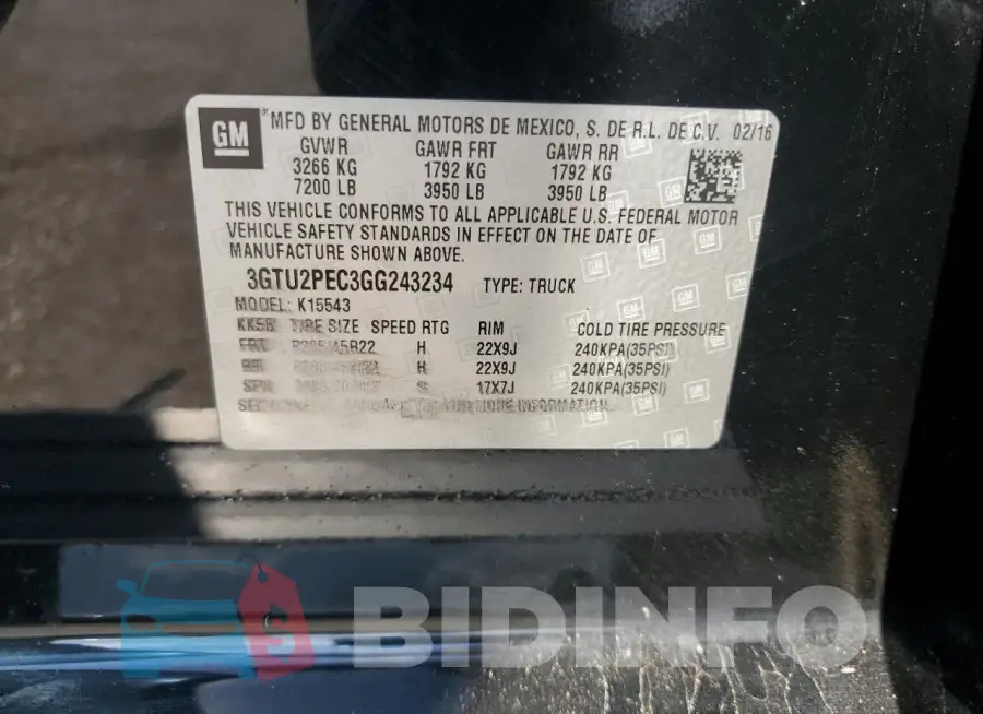 3GTU2PEC3GG243234 Photo# 12