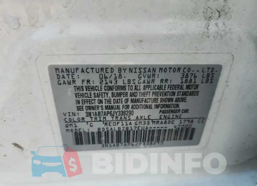 3N1AB7AP6JY338290 Photo# 13