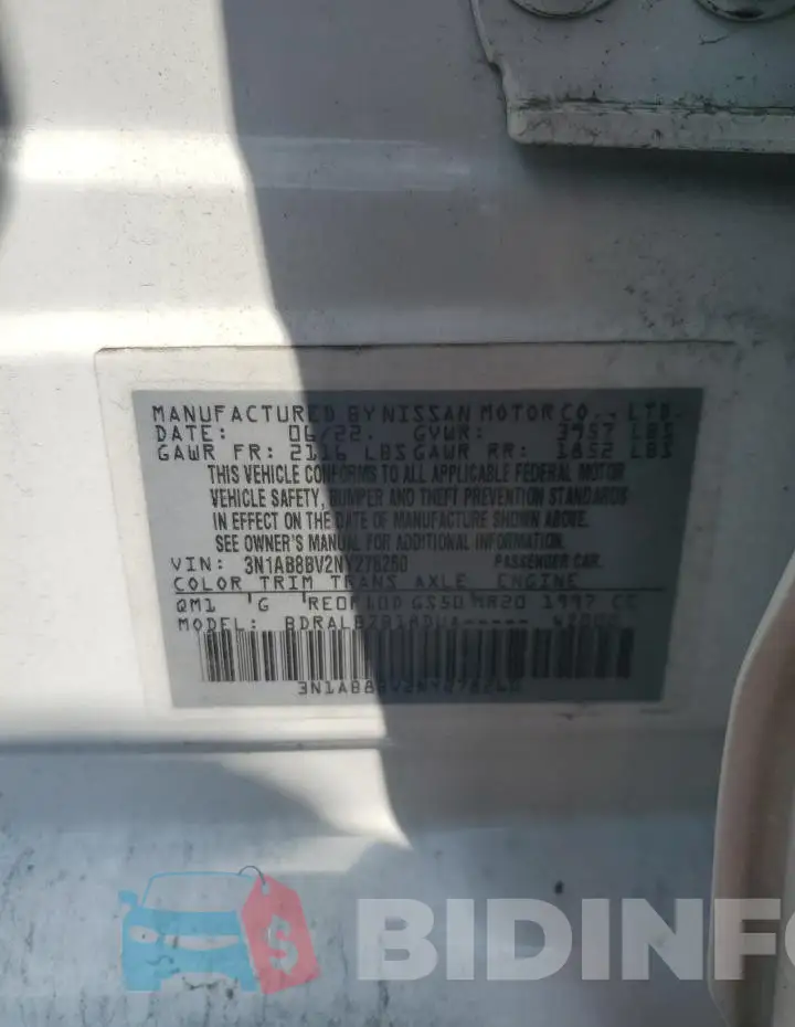 3N1AB8BV2NY278260 Photo# 13