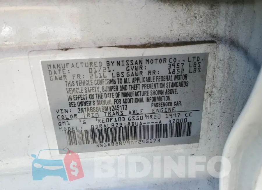 3N1AB8BV9MY245173 Photo# 12