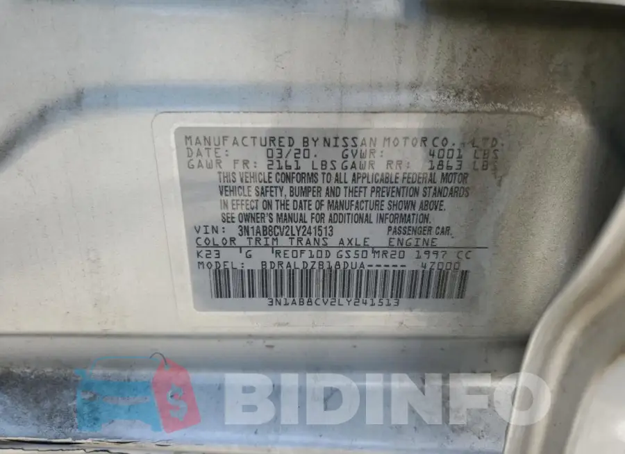 3N1AB8CV2LY241513 Photo# 13
