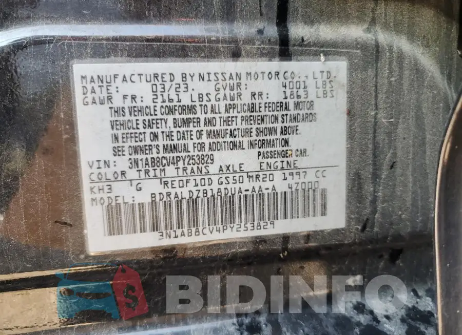 3N1AB8CV4PY253829 Photo# 12