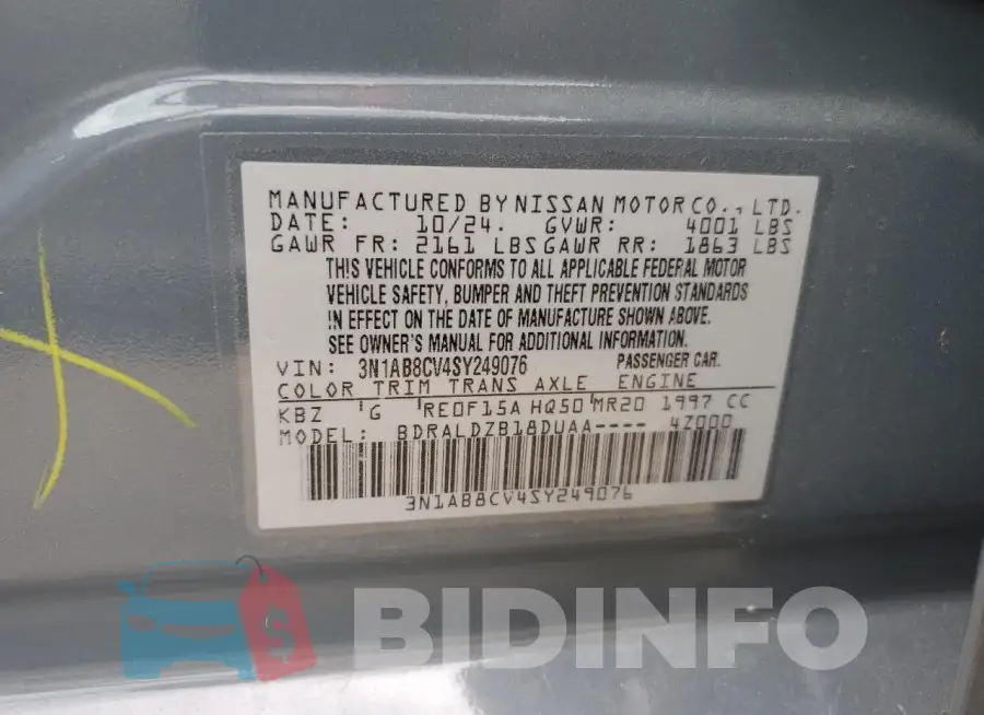 3N1AB8CV4SY249076 Photo# 12