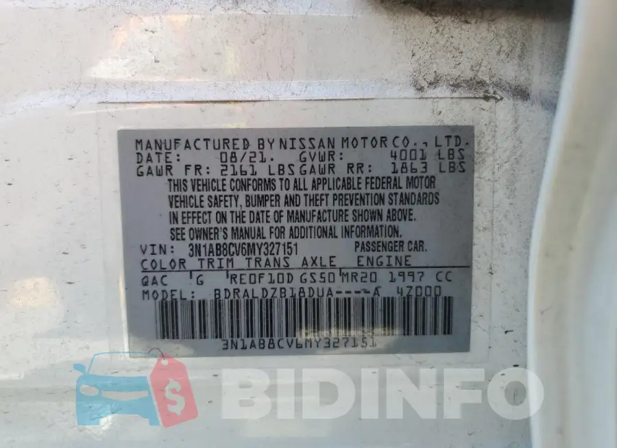 3N1AB8CV6MY327151 Photo# 12