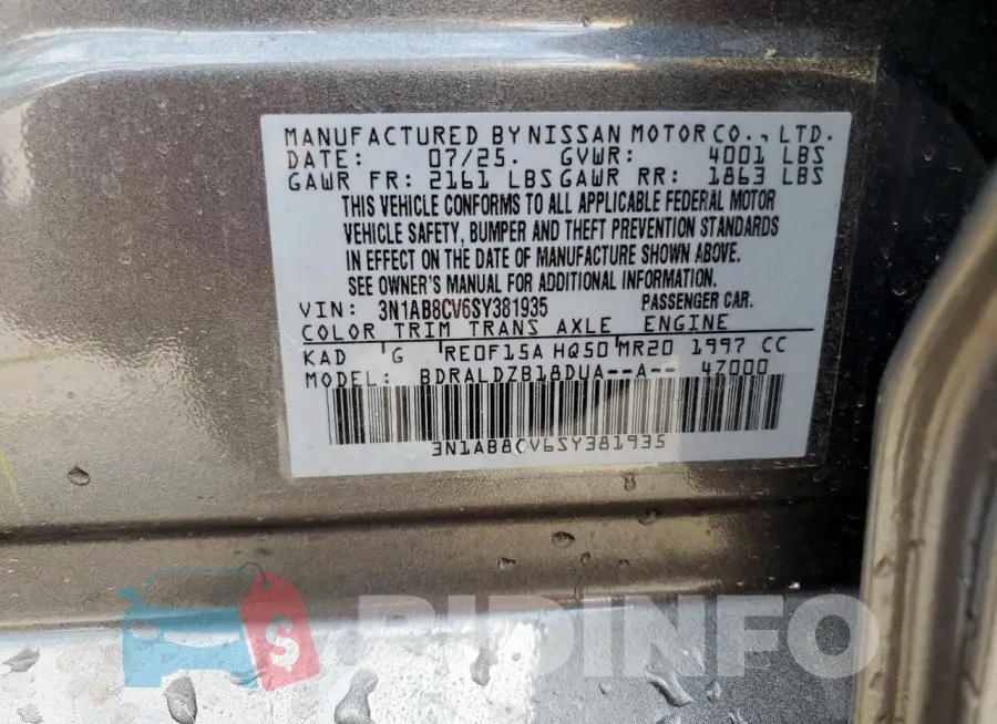 3N1AB8CV6SY381935 Photo# 12