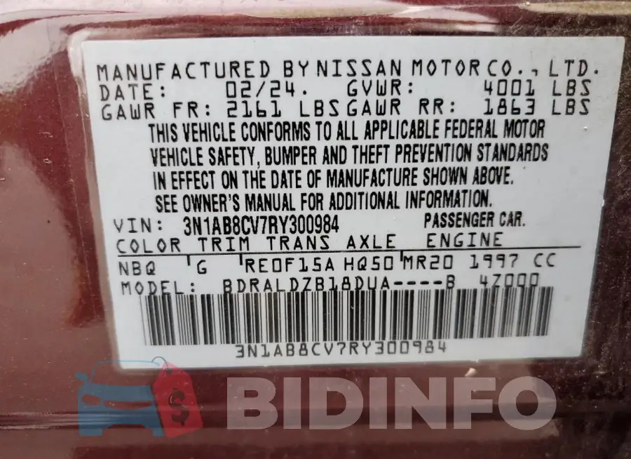 3N1AB8CV7RY300984 Photo# 12
