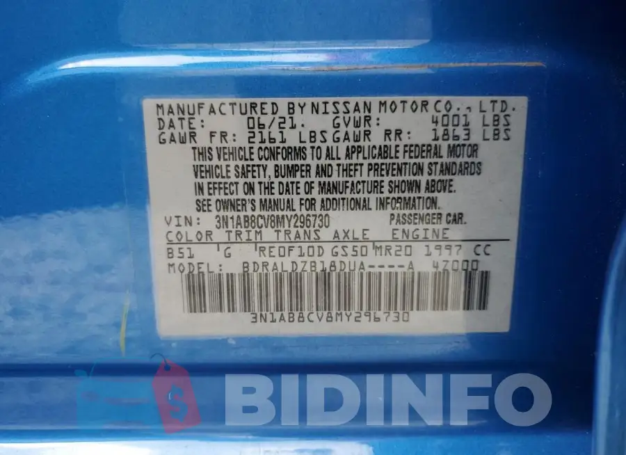 3N1AB8CV8MY296730 Photo# 12