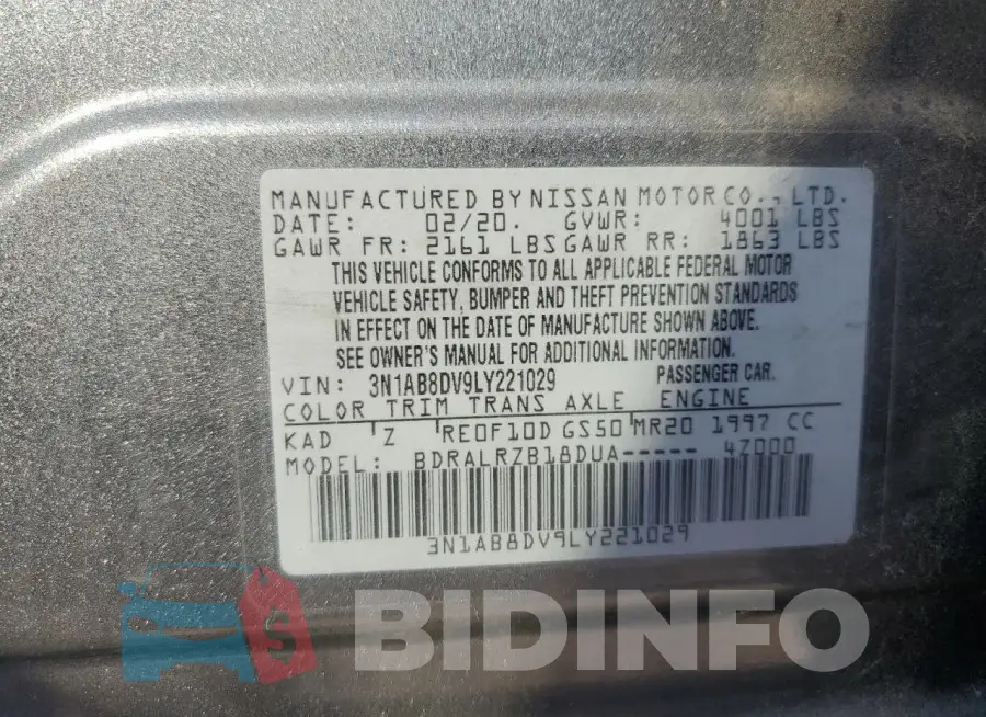 3N1AB8DV9LY221029 Photo# 12