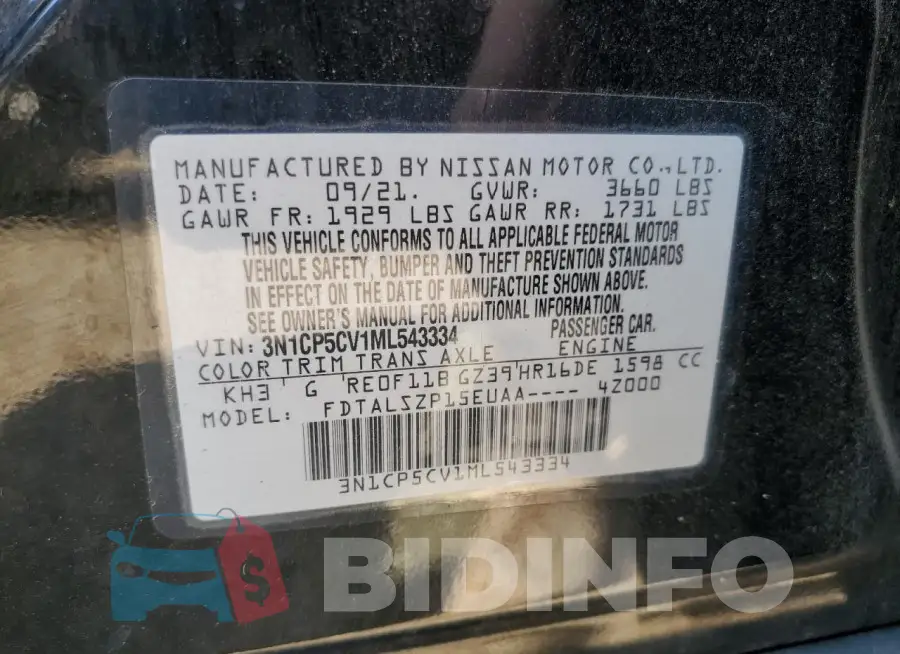 3N1CP5CV1ML543334 Photo# 14