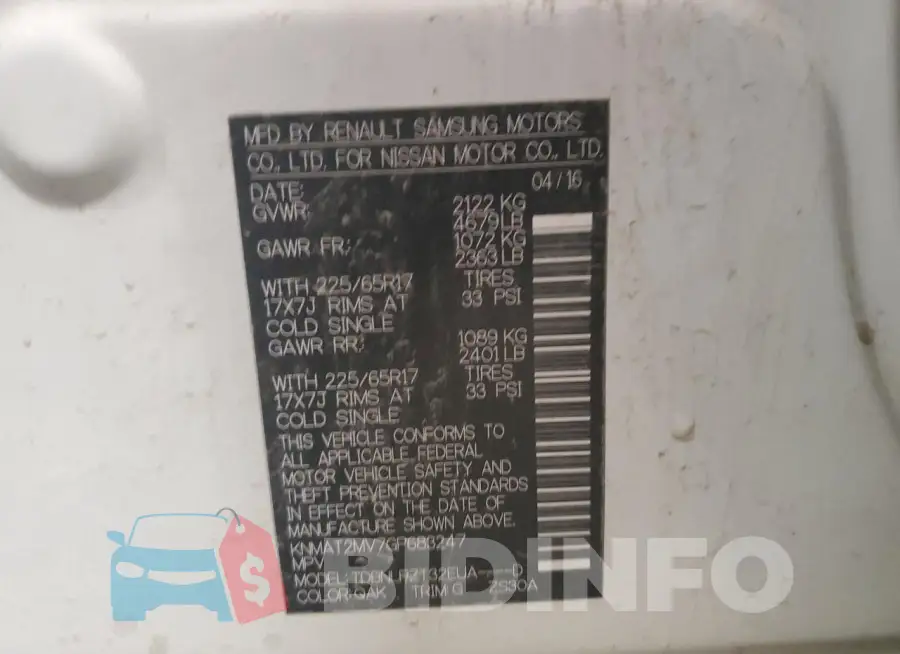 KNMAT2MV7GP683247 Photo# 13
