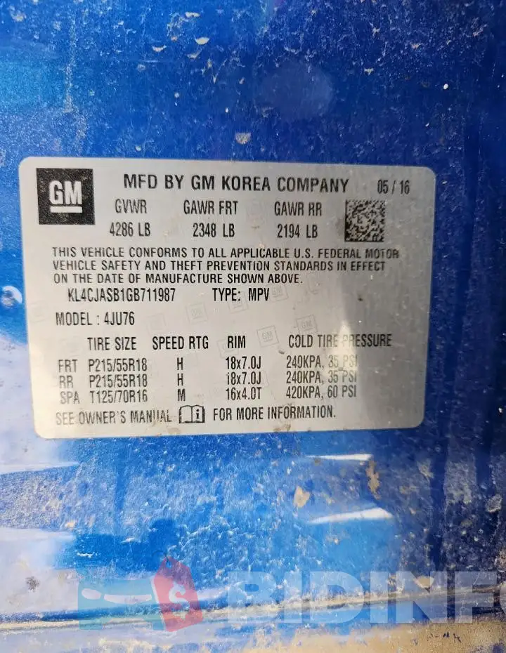 KL4CJASB1GB711987 Photo# 14
