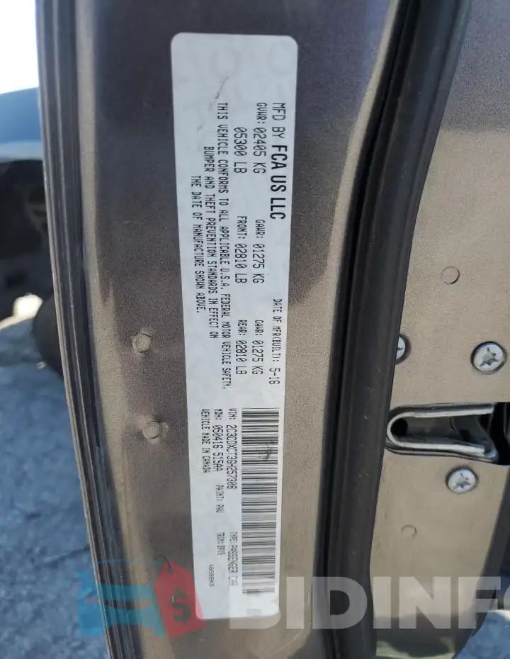 2C3CDXCT3GH257308 Photo# 12