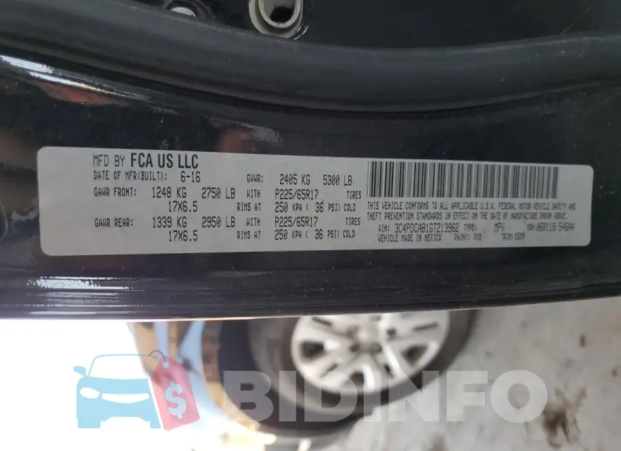 3C4PDCAB1GT213962 Photo# 12