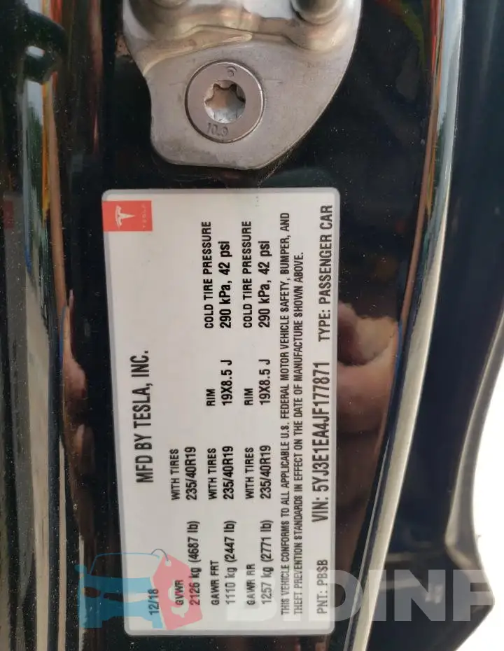 5YJ3E1EA4JF177871 Photo# 12