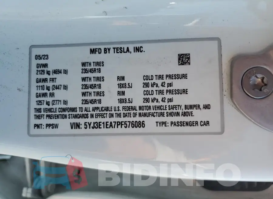 5YJ3E1EA7PF576086 Photo# 12