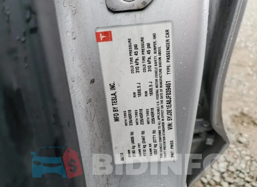 5YJ3E1EA8JF039461 Photo# 12