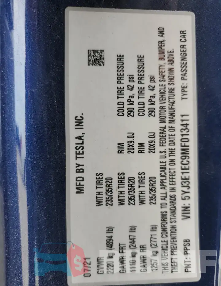 5YJ3E1EC9MF013411 Photo# 13