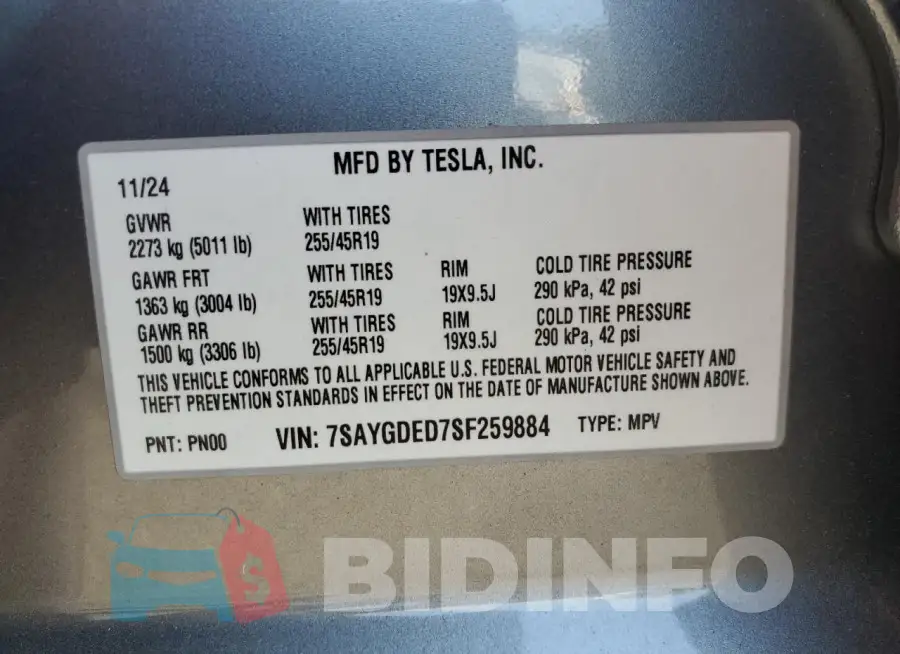 7SAYGDED7SF259884 Photo# 13