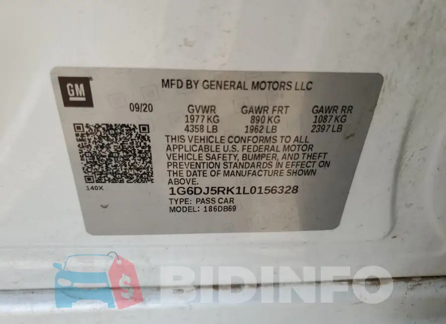 1G6DJ5RK1L0156328 Photo# 12