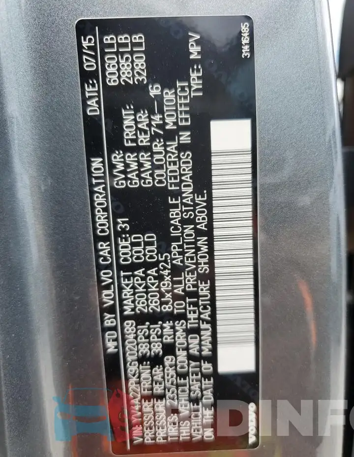 YV4A22PK9G1020489 Photo# 13