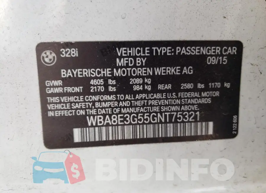 WBA8E3G55GNT75321 Photo# 12
